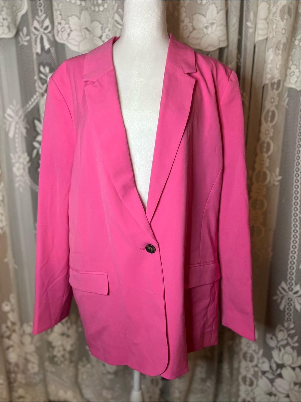 Reitmans Bright Pink Single-Button Blazer NWT Plus Size 20